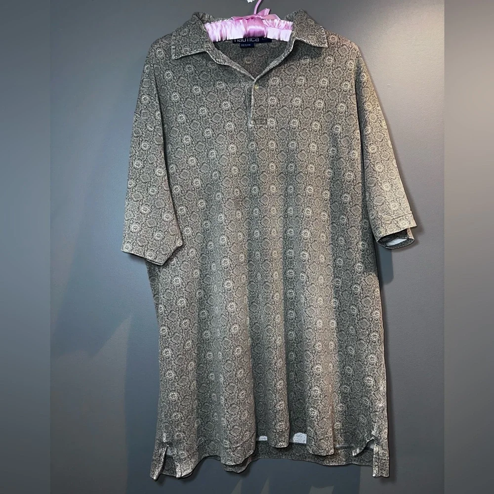 Nautica Men's Polo in Gray with Pattern